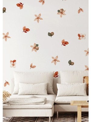 Wallhuman Vintage Flowers Çocuk Odası Duvar Stickerı