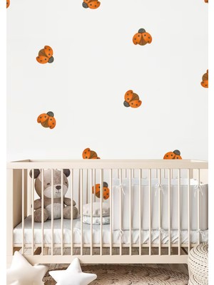 Wallhuman Uğur Böcekleri Çocuk Odası Duvar Stickerı