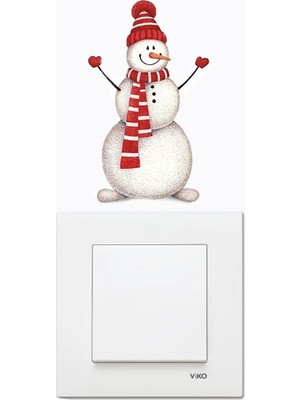 Wallhuman Priz- Üşüyen Kardan Adam Çocuk Odası Priz Stickerı