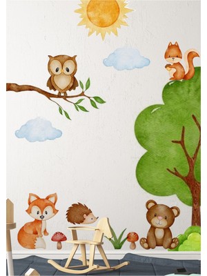 Wallhuman Baby Woodland Çocuk Odası Duvar Sticker