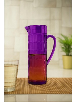 FRY Akrilik Allegra 1,5 Lt Mor Sürahi (Buzdolabı Kapak Rafına Sığar)