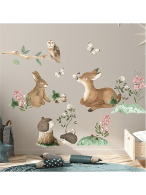 Wallhuman Sihirli Orman Çocuk Odası Duvar Stickerı