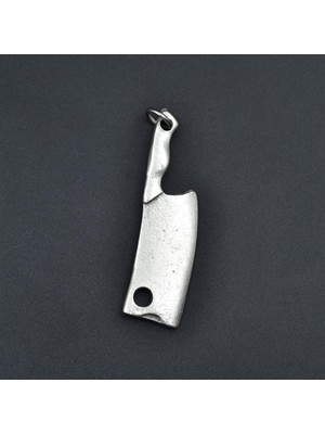 Alooya Satır Totem - Gastronomi Gümüş Kaplama Deri İp Kolye