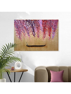 İlkbahar & Sakura 35X50 Kanvas üzerine akrilik el boyaması.