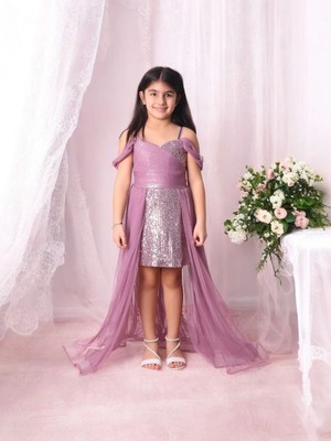 Içi Kısa Kuyruklu Pullu Abiye Elbise