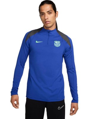 Nike Nk Dri-Fit Fc Barcelona Strike Mavi Erkek Futbol Üstü Slim Fit 2025 Sonbahar - Kış