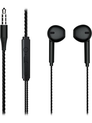 Pazarcan Lecoo EH104B 3.5 mm Jacklı Kablolu Kulak Içi Mikrofonlu Kulaklık Siyah
