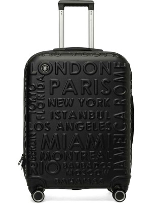 Lumberjack Lugano Siyah Renk Kabin Boy Valiz