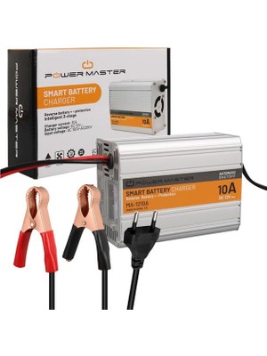 Pazarcan MA-1210A 12 Volt - 10 Amper Akıllı Hızlı Akü Şarj Cihazı Analog Amper Göstergeli