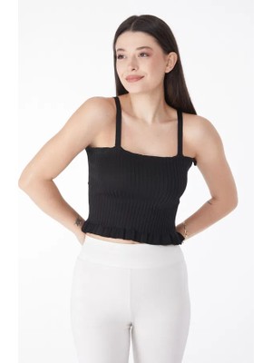 Zengezur Mall Drnds Yazlık Triko Crop Siyah (Beden: Standart)