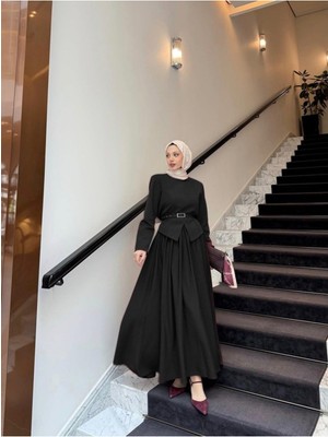 Miraydin Butik Kadın Double Krep Kumaş Şık Ceket ve Etek Takım Siyah - M41420