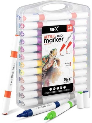 Kitabevimden Art-X Acrylıc Marker Duo 24 Lü Set 18054