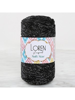 Karahanbey Star Makrome Ipi Gümüş Simli Siyah RM10