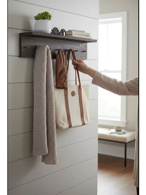 Todek Home Sunta Askılık Raflı 70X14 ve 50X14 | Mutfak, Antre, Banyo, Ofis, Mağaza, Çocuk ve Yatak Odası