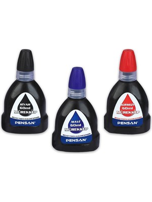 Kitabevimden Pensan Tahta Kalem Mürekkebi 60 ml Mavi 4007