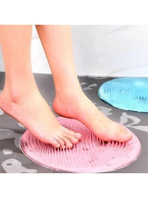 Calais Buffer® Silikon Fırçalı Banyo Masaj Matı ve  Ayaklar Için Topuk Masaj Paspası