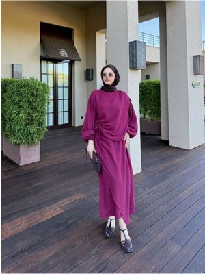 Miraydin Butik Kadın Anvelop Etekli Takım M41403 - Bordo