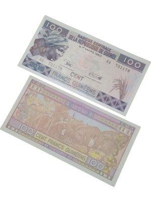 Yediotuz Digital Pazarlama Gine 100 Frank Koıleksiyon Yabancı Kağıt Para.koleksiyon Başlangıç Seti.