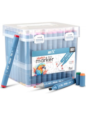 Kitabevimden Art-X Sketch Marker Duo 80 Li Set 18051
