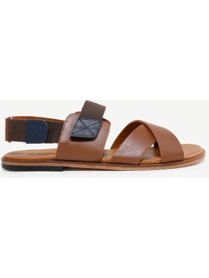 Yargıcı Çapraz Deri Sandalet