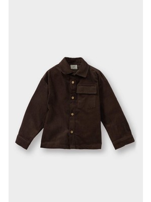 DeFacto Fitilli Kadife Uzun Kollu Gömlek Erkek Bebek G0056A525WN