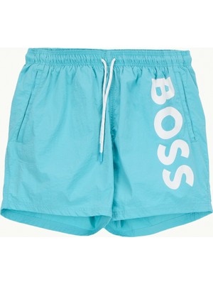 Boss Açık Mavi Erkek Lastikli Bel Regular Fit Şort Mayo Octopus