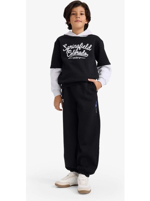 DeFacto Erkek Çocuk Oversize Geniş Kalıp Beli Lastikli Baskılı Eşofman Altı G5635A825CW