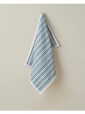 English Home Punto Pamuk Yüz Havlusu 50X80 cm Yeşil-Beyaz