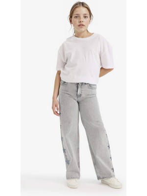 DeFacto Kız Çocuk 90's Wide Leg Geniş Paça Jean Pantolon G4942A825AU