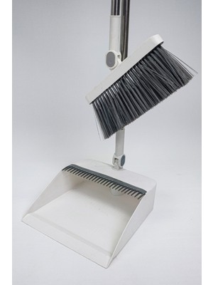 Renkliürün Katlanabilir Beyaz Süpürge ve Faraş Seti