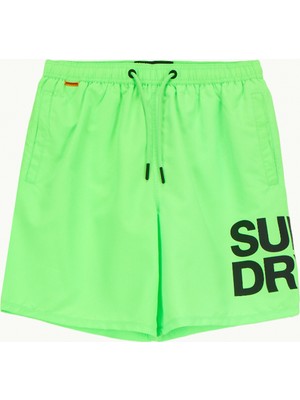 Superdry Yeşil Erkek Şort Mayo Sportswear Logo 17 Swım Short