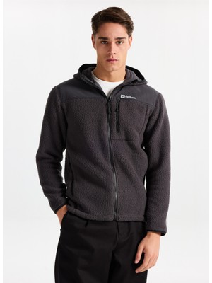 Jack Wolfskin Kammweg Pile Fz Erkek Gri Outdoor Ceketi