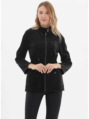 Selen Siyah Kadın Trençkot 25KSL9542