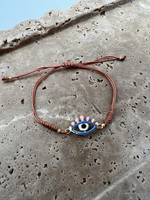 Tep's Jewellery Göz Detaylı Turuncu Ip Bileklik