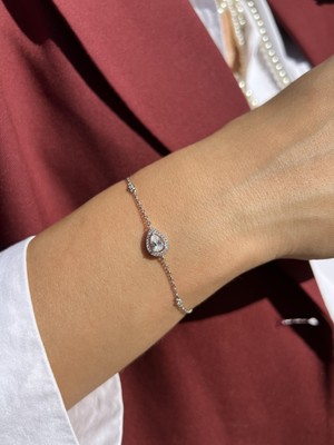 Tep's Jewellery Gümüş Damla Taşlı Bileklik