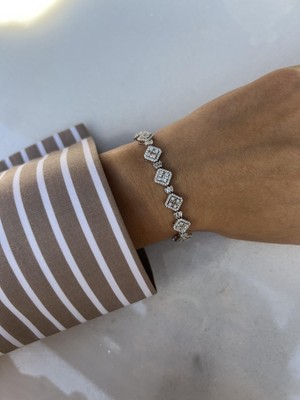Tep's Jewellery Kare Kesim Gümüş Baget Bileklik