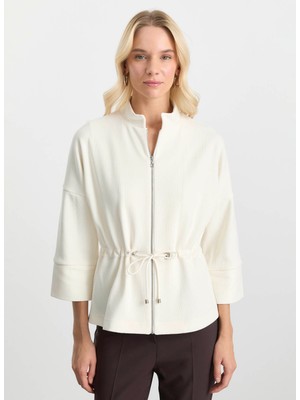 Selen Standart Ekru Kadın Ceket 25KSL1541