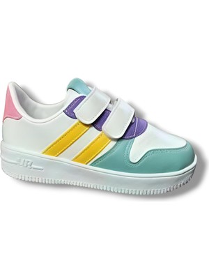 papucumun dünyası Günlük Bebek Çocuk Sneaker Cırt Cırt Bantlı Spor Ayakkabı Yürüyüş Ayakkabısı