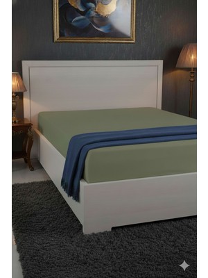 Favora %100 Pamuk Ranforce Premium King Size Lastikli Çarşaf - Yeşil