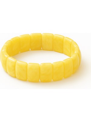 Tesbihname Çubuk Kesim Sarı Beyaz Renk Beyrut Kehribar Kadın Rolex Bileklik