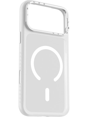 iPhone 17 Pro Max Uyumlu Kılıf M-Safe Özellikli Metal Kamera Standlı Lenyes CK226 Pc Kapak Şeffaf
