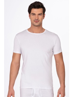 Erkek Pamuklu Modal Tişört Fanila | Beyaz K11144