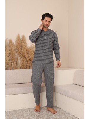 Kompedan Erkek Selanik Önü Patlı Takım | Gri 629