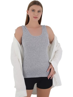 Cnt Kadın 1'li Ribana Kumaşlı Kalın Askılı Atlet