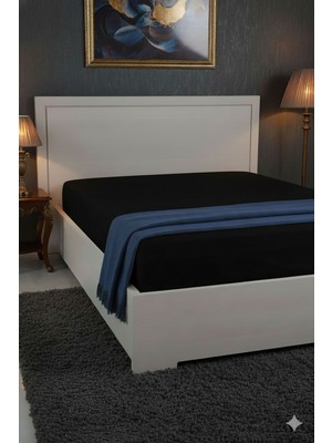Favora %100 Pamuk Ranforce Premium King Size Lastikli Çarşaf - Siyah
