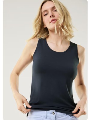 Only Walbusch 43-3916 / 889.017 Kalın Askılı Basıc  Tsh