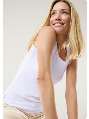 Only Walbusch 43-3916 / 889.017 Kalın Askılı Basıc  Tsh