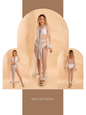 Bonitas Uzun  Pareo 22113 - Beyaz