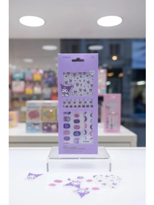 Miniso Sanrio Lisanslı Kuromi Tırnak Süsü ve Çıkartma Seti (03)