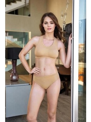 Yeni İnci Kalın Askılı Dikişsiz Sporcu Büstiyer